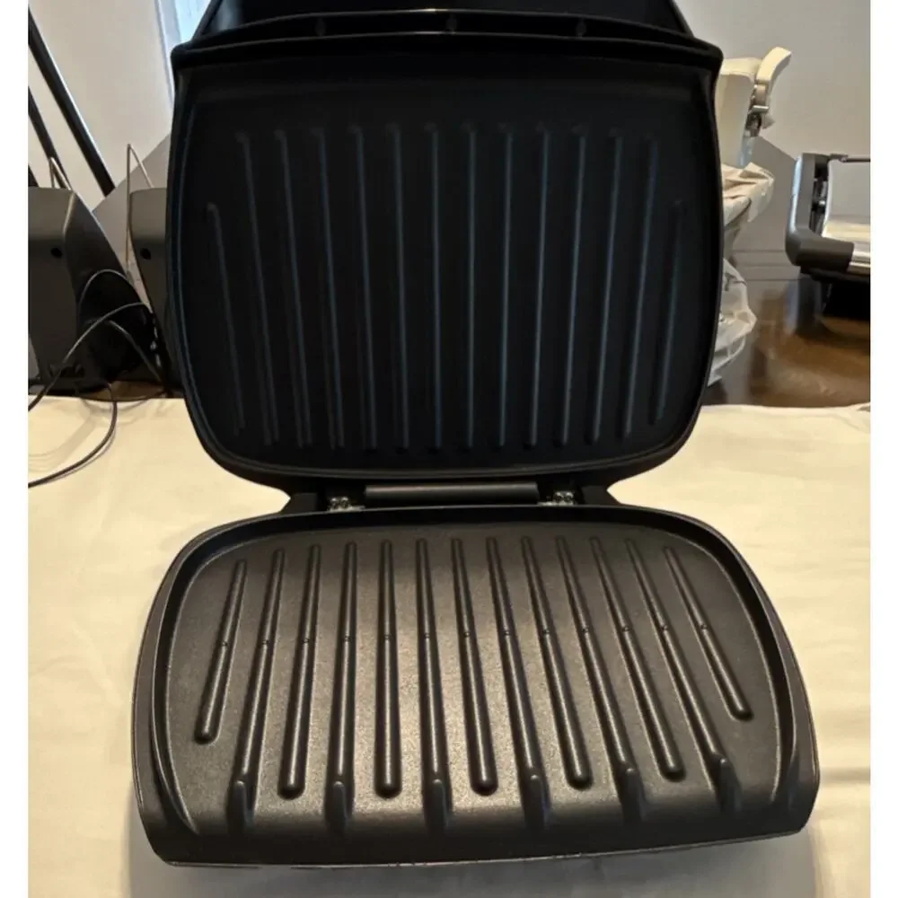 George Foreman GRP472P Contact Grill & Griddle Black Electric Non-Stick 12”